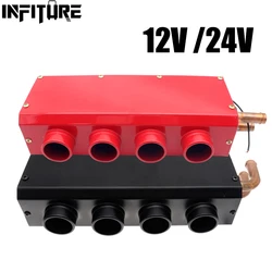 12V/24V Car Heater Auto Van Heating Fan Windshield Defroster Air Heater 4 Ports For Car RV Motorhome Trailer Trucks