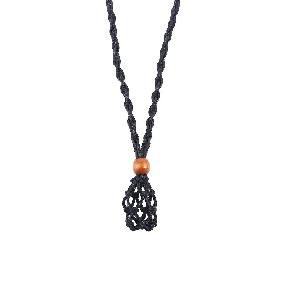 With Adjustable Length Hand-knitted DIY Crystal Necklace Holder Braided Necklace Cord Empty Stone Holder Necklace Cord