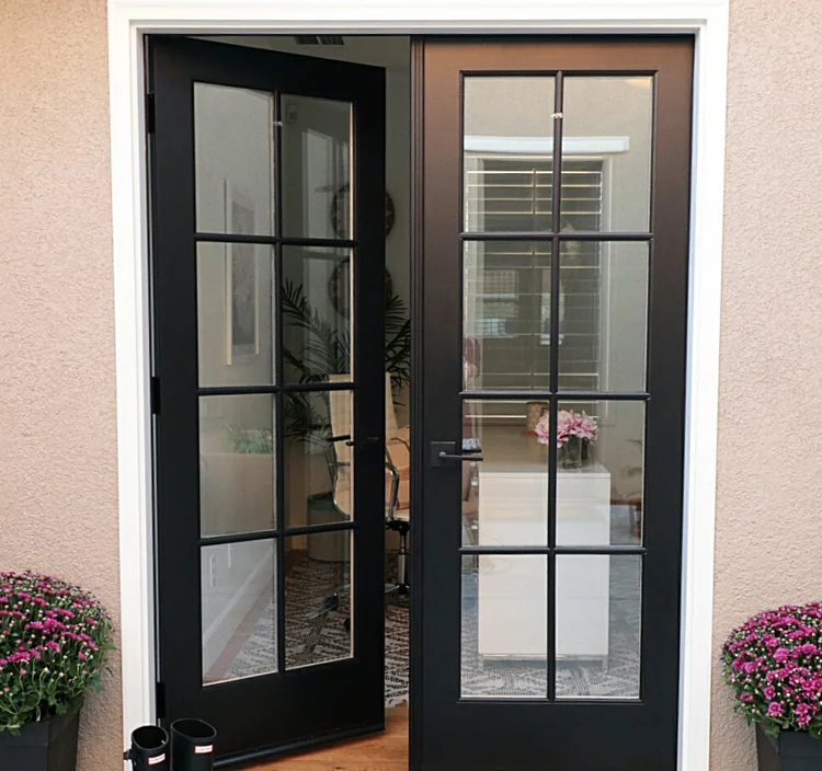 Modern Design Wrought Iron Security Door Entrance Exterior Metal Door