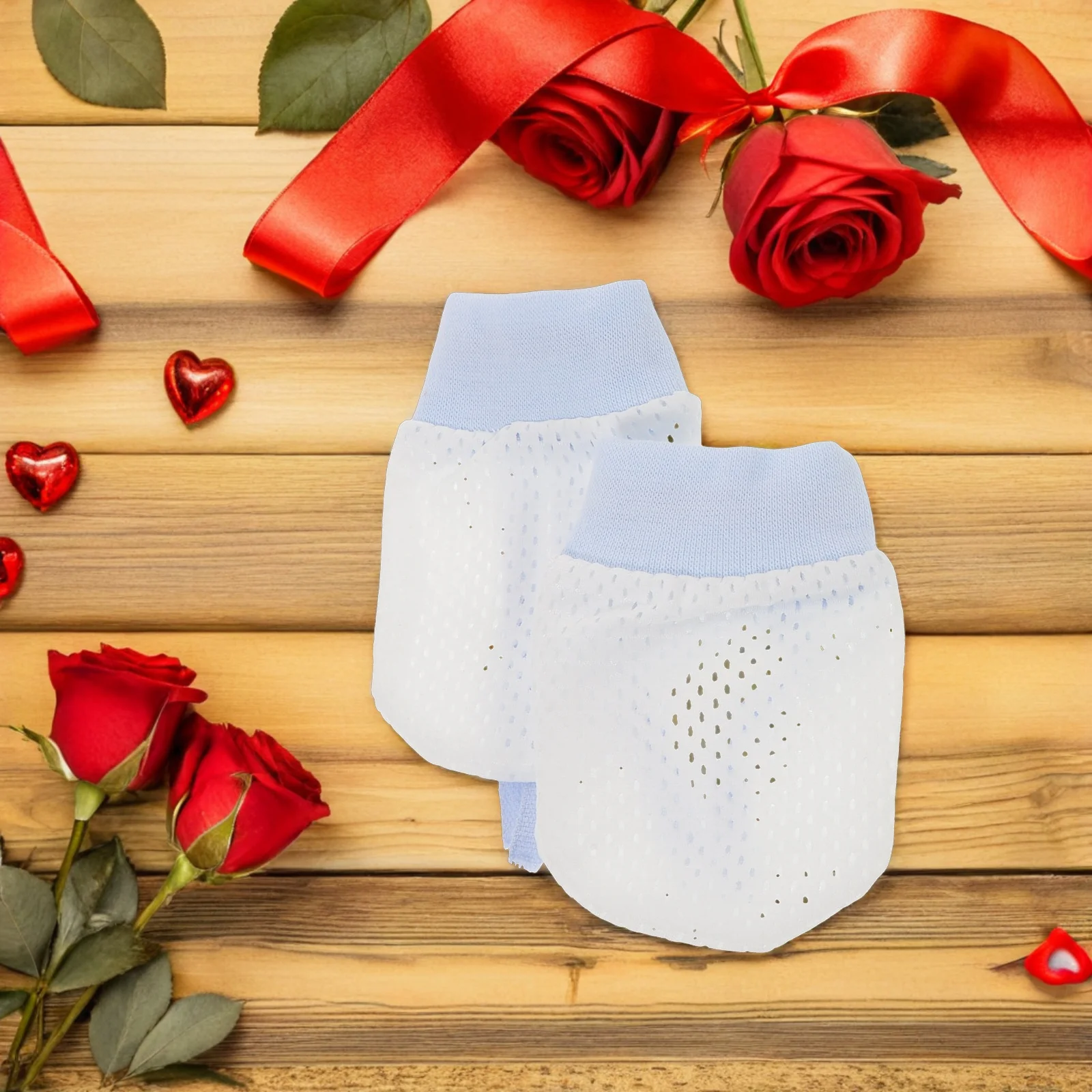 

8pcs Baby Mesh Gloves Infant Hand Mittens Breathable Lightweight Drawstring Newborn Scratch Shield Comfortable for Hot Weather