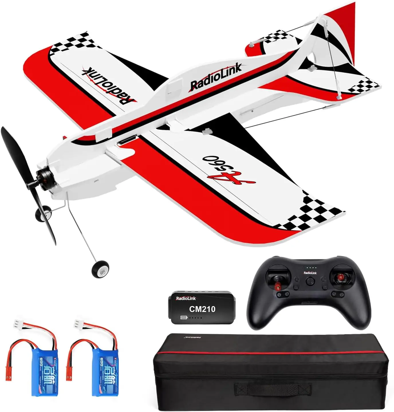 RC Airplane Ready to Fly (RTF) with 3D Fixed Wing, 580mm Wingspan, EPP Durable Material, 15A ESC, Integrated Gyro Flight Controller Stabilizer for Beginners, Kids, and Adults