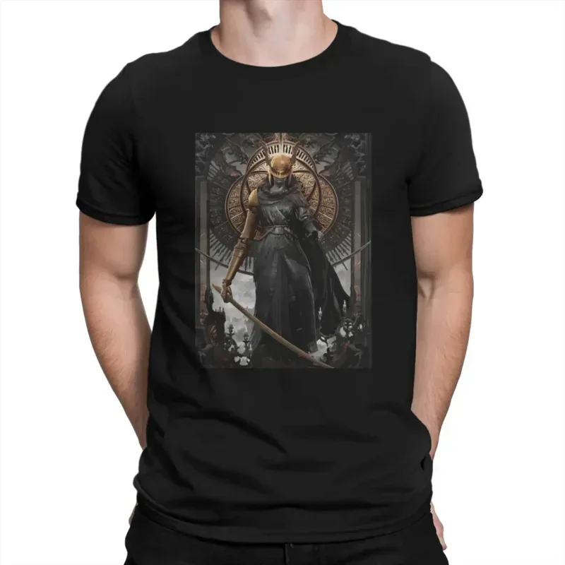 Men's malenia God T shirts Dark Souls pure cotton tops fashion short sleeve crew neck tees printed T-shirts heavyweight Informal