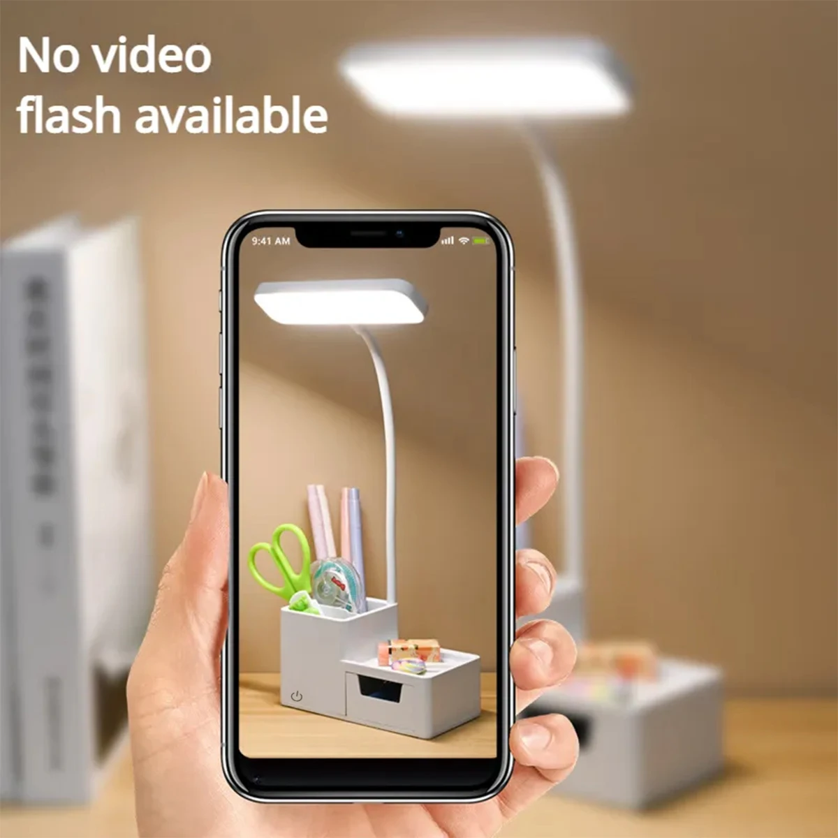Foldable LED Desk Lamp Rechargeable Touch Control 3 Dimmable Levels Eye-Caring Book Reading Light Bedroom Study Table Lamp