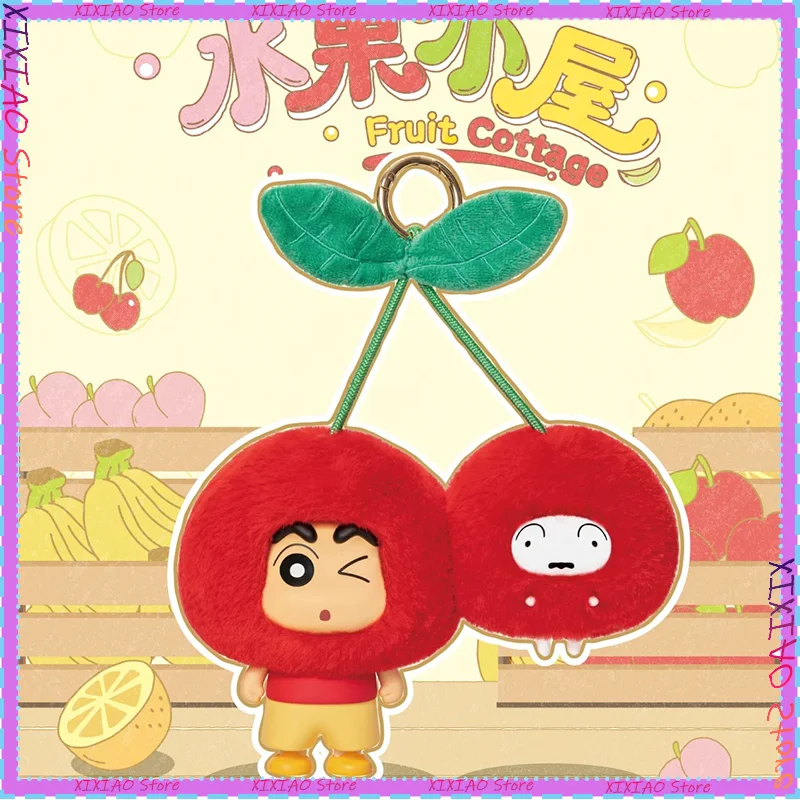 

Оригинальный 6 шт./компл., карандаш Шин-тян, аниме-фигурка, модель, плюшевый набор игрушек, оригинальный фруктовый коттедж, слепая коробка, украшение, детский подарок