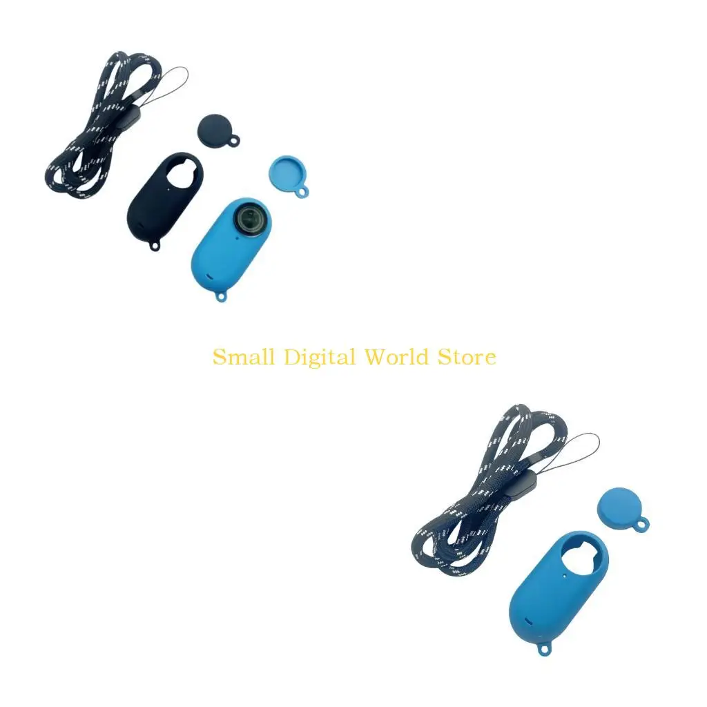 77UB Silicone Accessory Set With Protective Case Lens Cover And Neck Straps for GO3/ Enhances Security Action Cameras