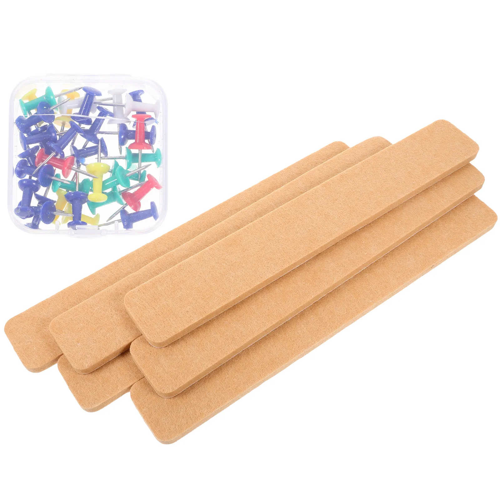 6Pcs Felt Bulletin Board Strips Thick Felt Wall Pin Board Strip Holds Pushpins Securely Protects Walls Note Photo Schedule