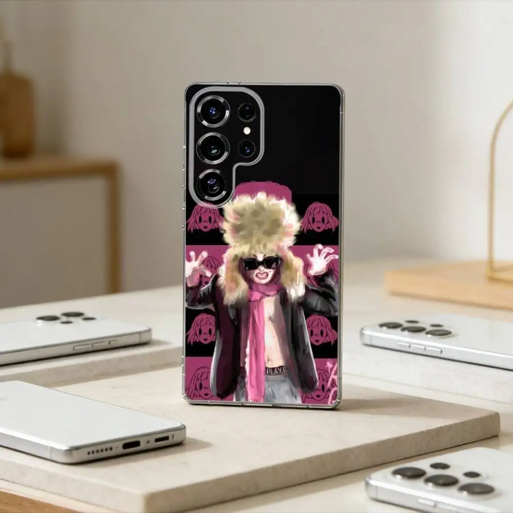 

Singer Poshlaja Molli Phone Case For Samsung S25,S24,S21,S22,S23,S30,Ultra,S20,Plus,Fe,Note,10,9,5G Transparent Cover