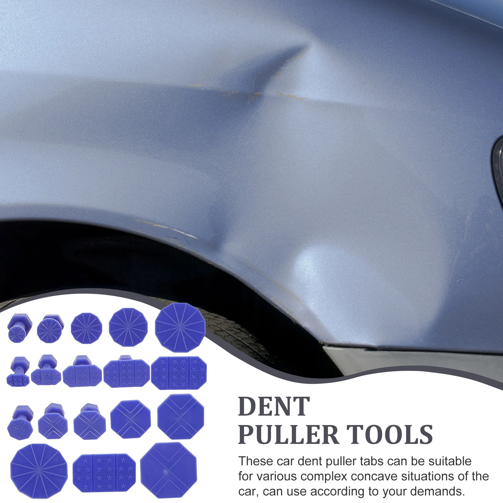 1 ชุด Dent Puller Assortment Car Dent Remover Puller Dent Repair อุปกรณ์เสริมรถ dent puller kit dent puller แท็บ