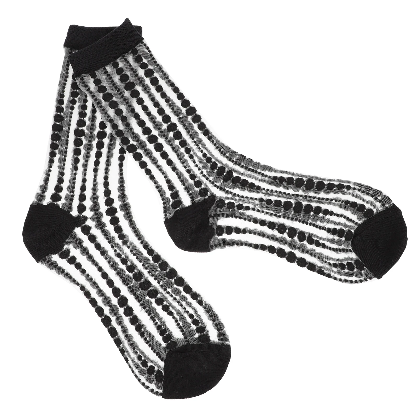 

1 Pair Water Drop Transparent Socks For Girls Women Hollow Out Summer Thin Anti Slip Party Cosplay Student Socks Gift Friends