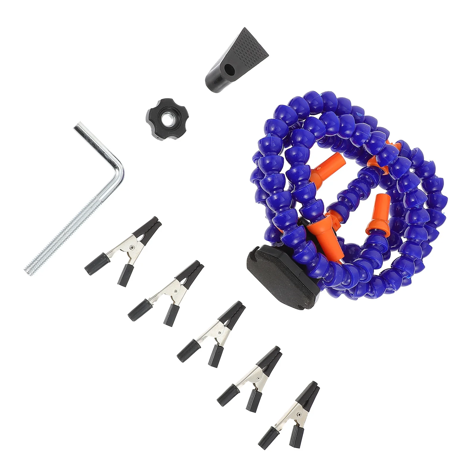 

1 Set 4 Flexible Arms Welding Station 360° Rotatable Alligator Clips Strong Durable Soldering Helping Hand Platform For Diy