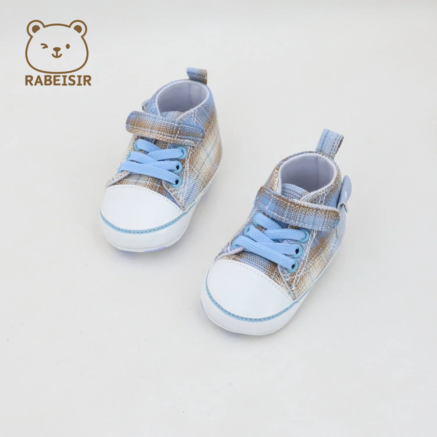 

Spring and Autumn Baby Canvas Shoes 0-6-12-18 Months Baby First Walking Shoes Warm and Non-Slip Velcro Closure