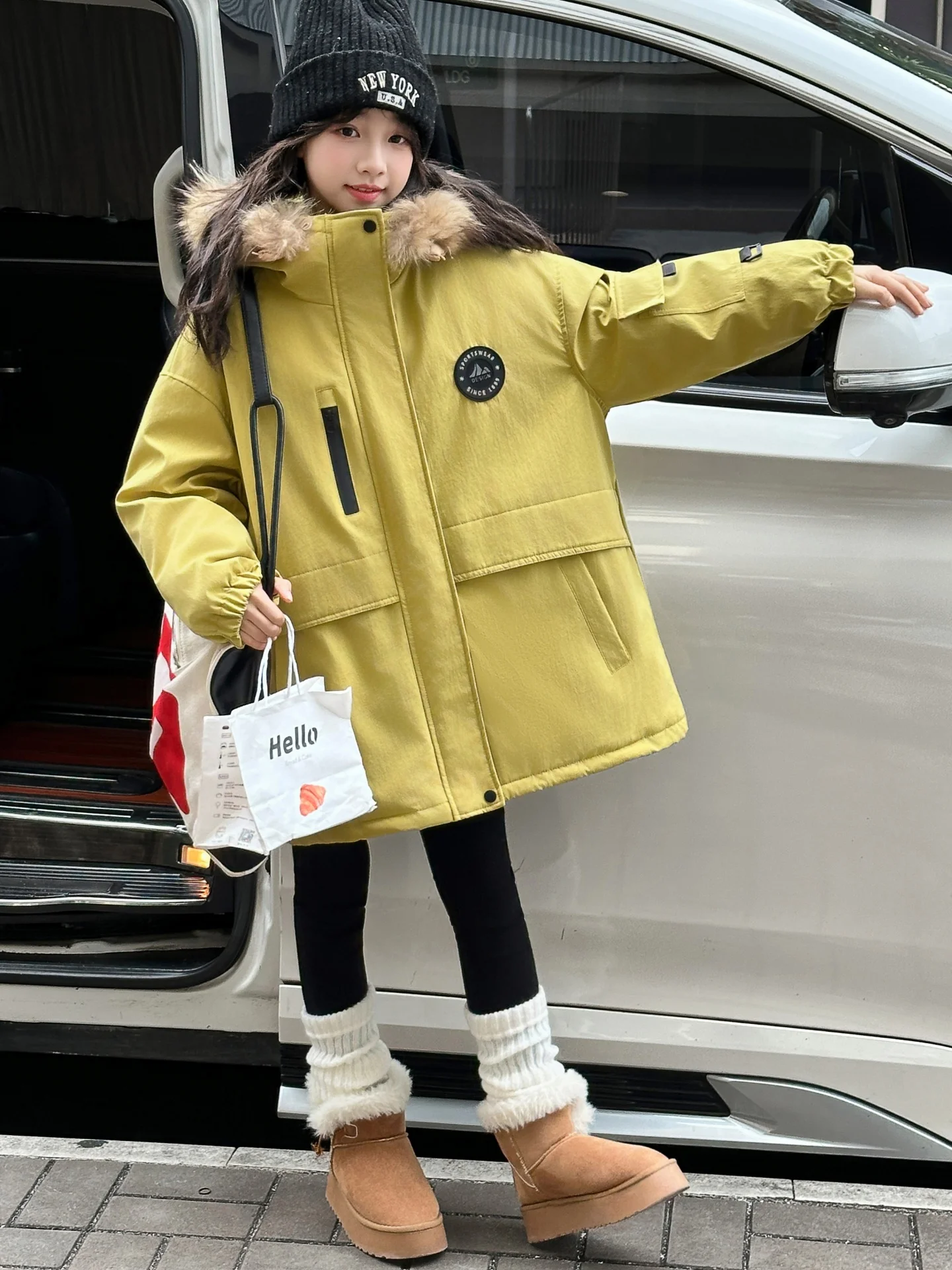 

Детская утепленная парка для девочек на осень-зиму, повседневная хлопковая куртка, модная верхняя одежда в корейском стиле на молнии