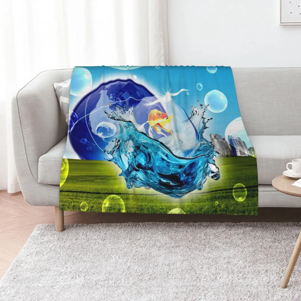 

frutiger aero Throw Blanket Bed linens Cute Bed Fashionable Blankets For Baby Blankets