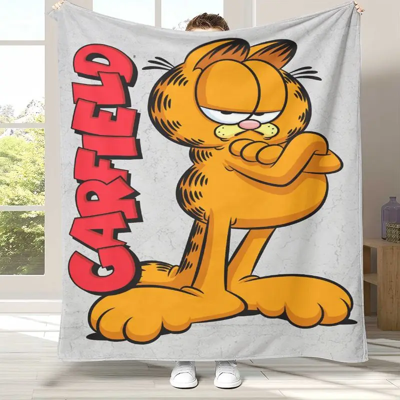 Cute Cartoon G-Garfield Soft Flannel Throw Blanket,Cozy Warm Blanket for Bed,Sofa,Living Room,Picnic,Camping,Home Decor,Gift Kid