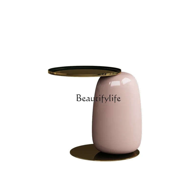 

Z.-*Italian simple bedside corner living room household model room European sofa side table