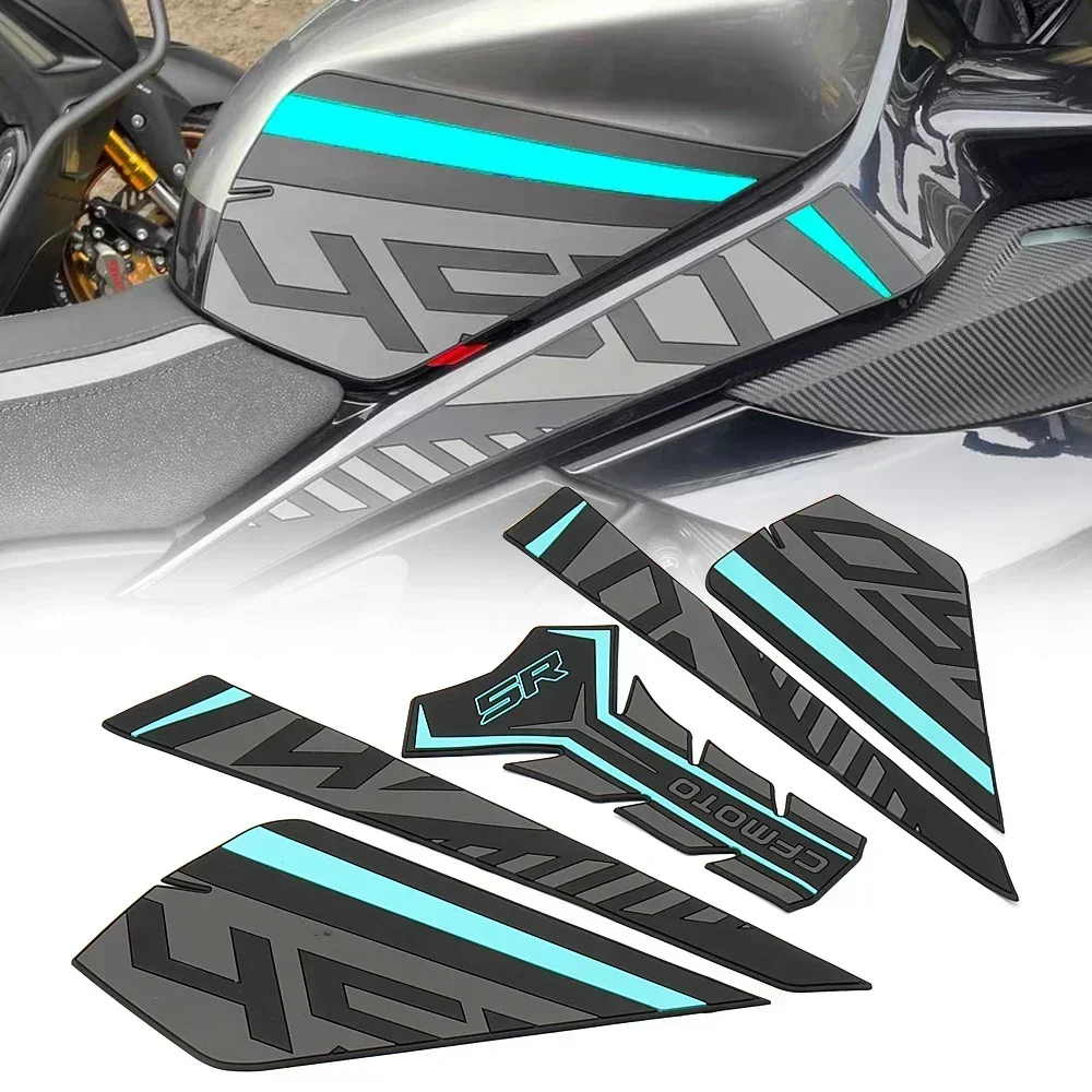 New Motorcycle Side Fuel Tank pad Tank Pads Protector Stickers Knee Grip Traction Pad For CFMOTO 450SR 450 SR 450sr 2022 2023