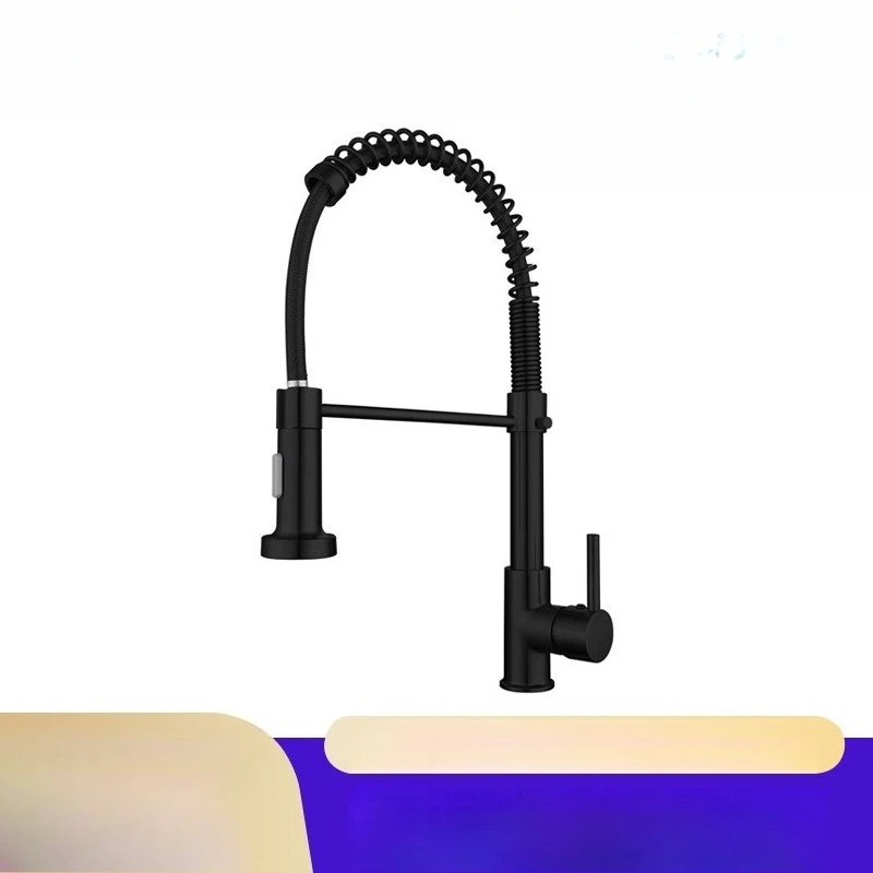 صنبور الربيع، صنبور حوض المطبخ الساخن والبارد ثنائي الوضع، صنبور خلط قابل للسحب بفتحة واحدة لحوض الخضروات #2