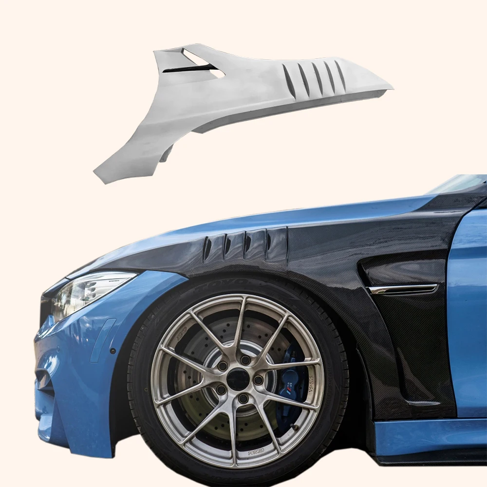 For BMW M3 F80 4D Sedan Saloon 2014-18 KZ Style Vented Fiberglass Front Fender