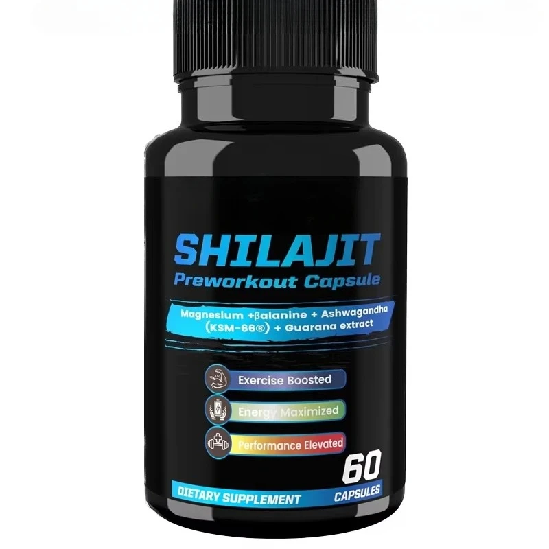 

Капсулы Shilajit, 60 капсул, экстракт Shilajit с натуральной лицевой кислотой и 85 минералами, без ГМО, без глютена, для веганы