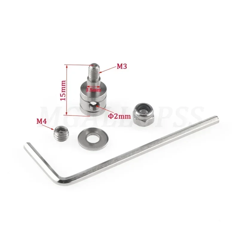 Adaptador de conector de varilla de empuje para barco/avión, tapones de conexión para conectar brazo Servo o varilla de tracción, Control remoto, 10 Uds.