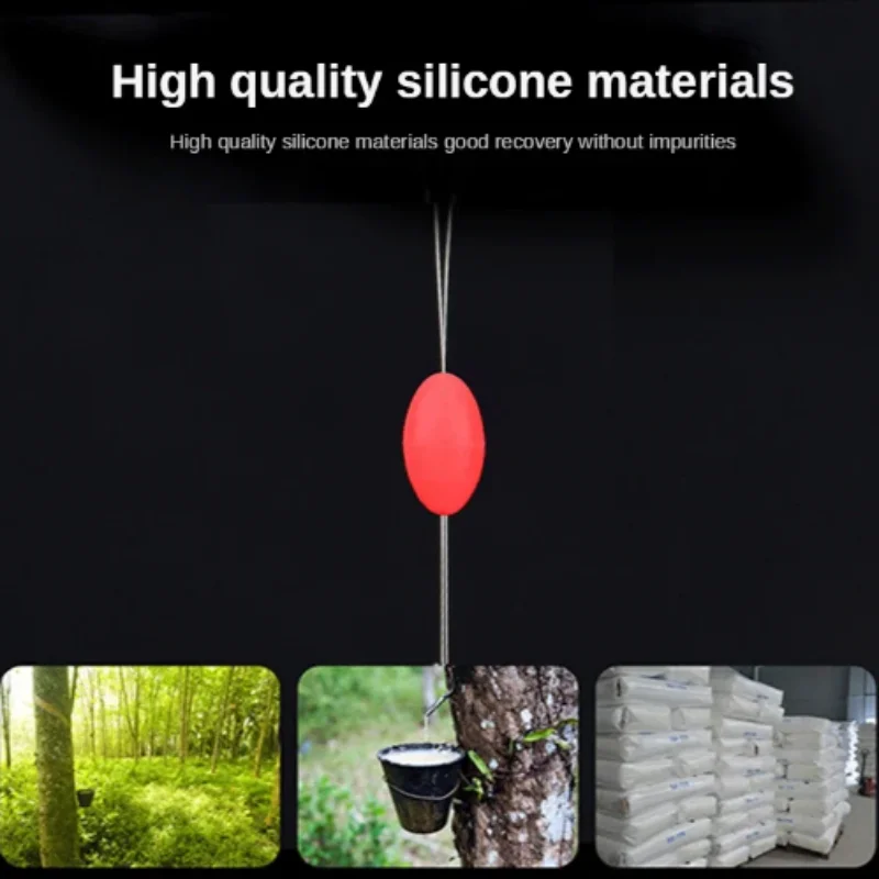 300pcs/lot Silicone Space Bean Stopper L size Professional Fishing Float Anti-Strand Fishing Line Stopper Fishing Bobber Float image 3