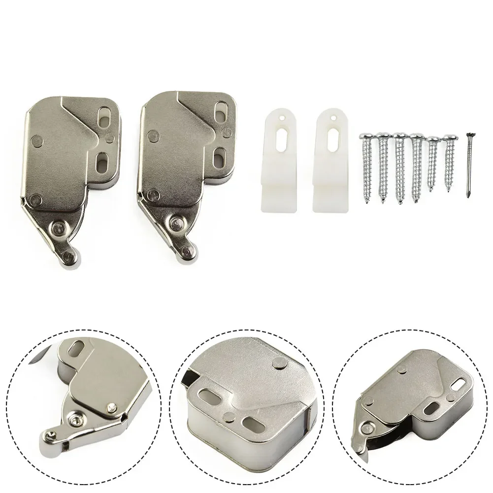 Mini Touch Latch Automatic Spring Catch For Push To Open Cupboard Wardrobe Cabinet Door Hook Lock Elephant Trunk Lock Hardware