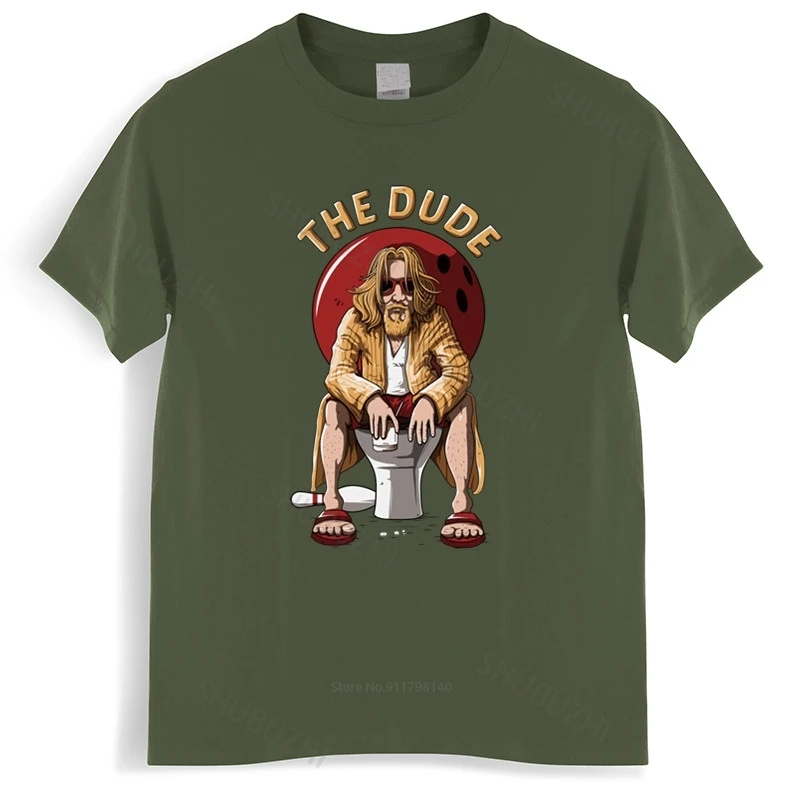 New Arrived Mens t shirt Humorous The Big Lebowski The Dude T Shirt Summer Tee Regular Fit Movie Homme Black T-shirt euro size