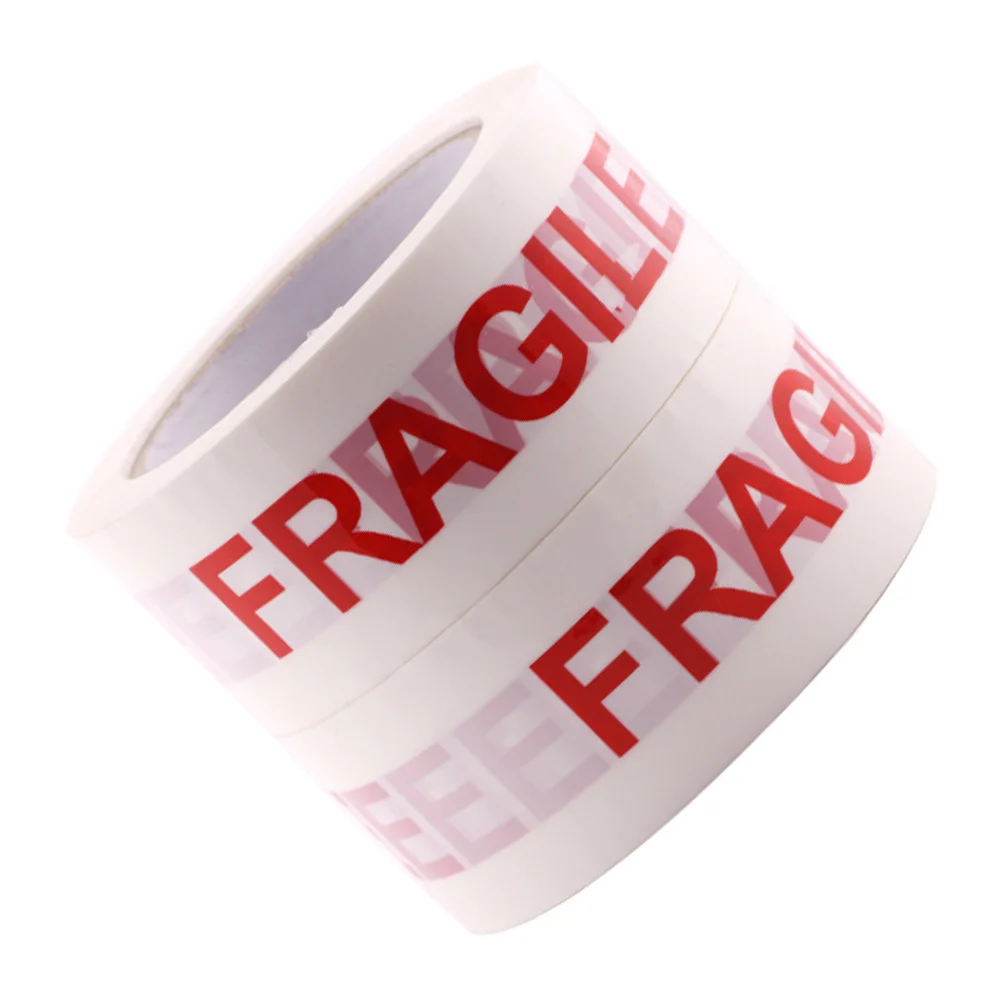 

1 Roll Fragile Warning Heavy Duty Sealing For Packing Boxes Waterproof Strong Adhesive Shipping Storage Use Packing Tape Roll