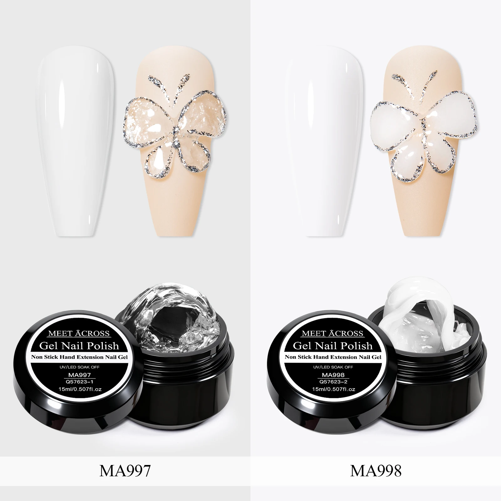 7 قطعة واضح الأبيض غير عصا اليد تمديد جيل للأظافر عدة قاعدة معطف فوقي TPO هيما الحرة الأشعة فوق البنفسجية LED مستلزمات الأظافر لنحت زهرة