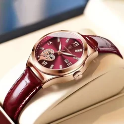 POEDAGAR Luxury Elegant Watches For Women Calendar Waterproof Ladies Watch Fashion Leather Woman's Quartz Wristwatch Gift Reloj