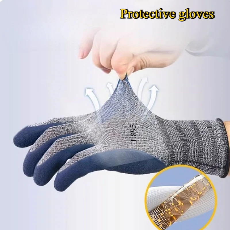 

Wear-resistant Anti-slip Latex Construction Site Work Gloves for Comfortable Labor Construction Sites for Handling Work Tasks