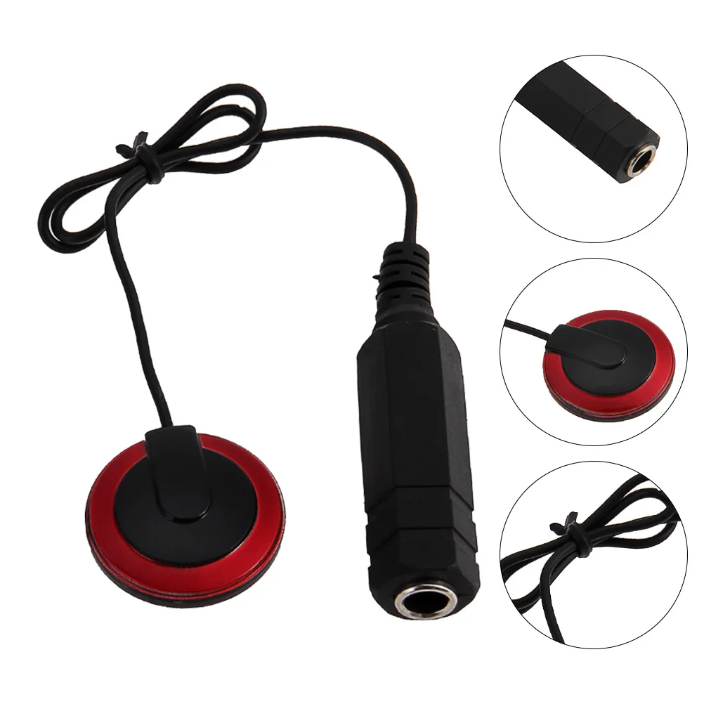 

1Set Pickup for Acoustic Guitar Hole Mount Universal Fit No Drilling Needed Clear Sound Performance Plastic Transducer Music