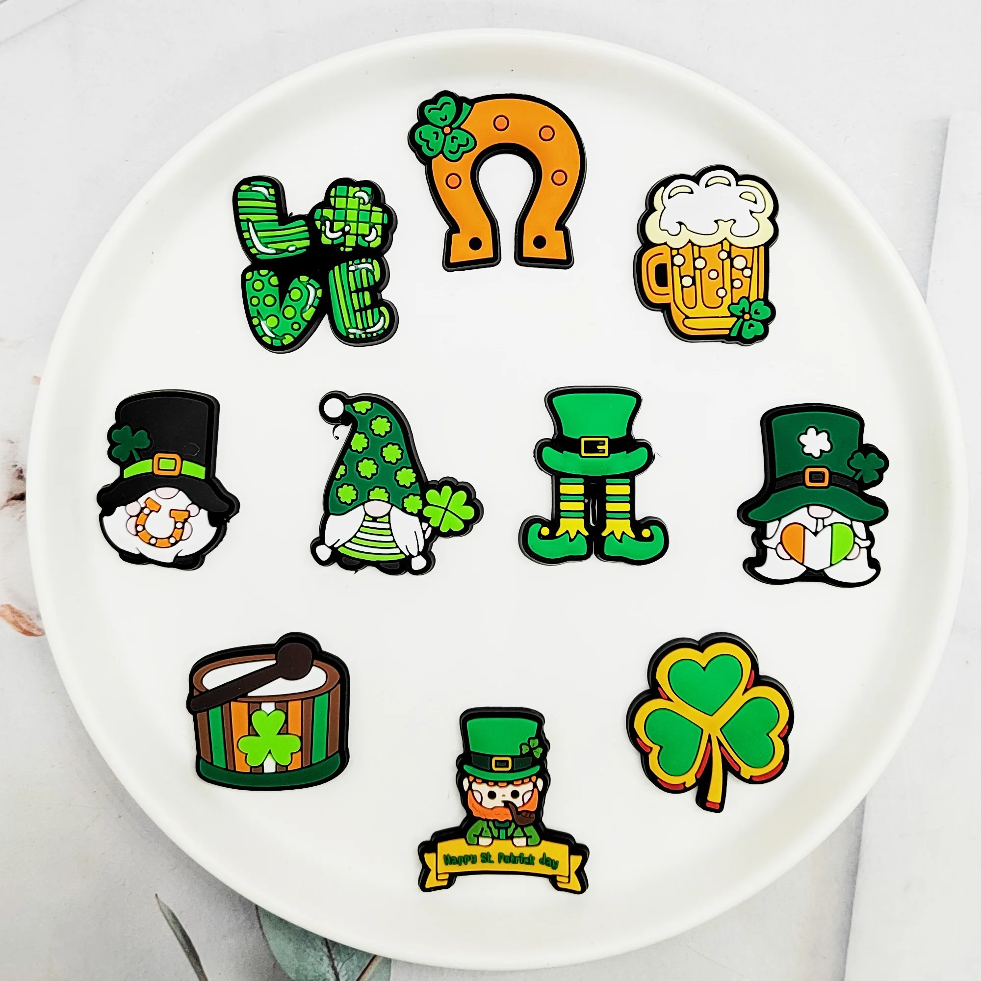 1 stücke st. Patrick's Day Serie Schuh Charms Designer für Schuh zubehör Träume für klassische Clog Kinder Weihnachts geschenk heißen Verkauf