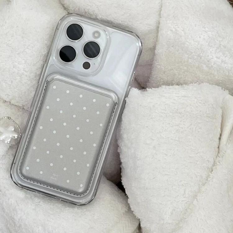 Korean Wave Points for Magsafe Card for iPhone XIAOMI HUAWEI Samsung Case Leather Card Cover ID Subway Card Slot Accessories view 2