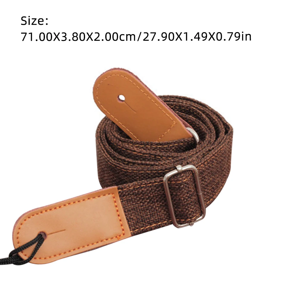 

Ukulele Strap Cotton Linen Body Ends Guitar Accessories Green Color Adjustable Length Strong Durability Perfect Size