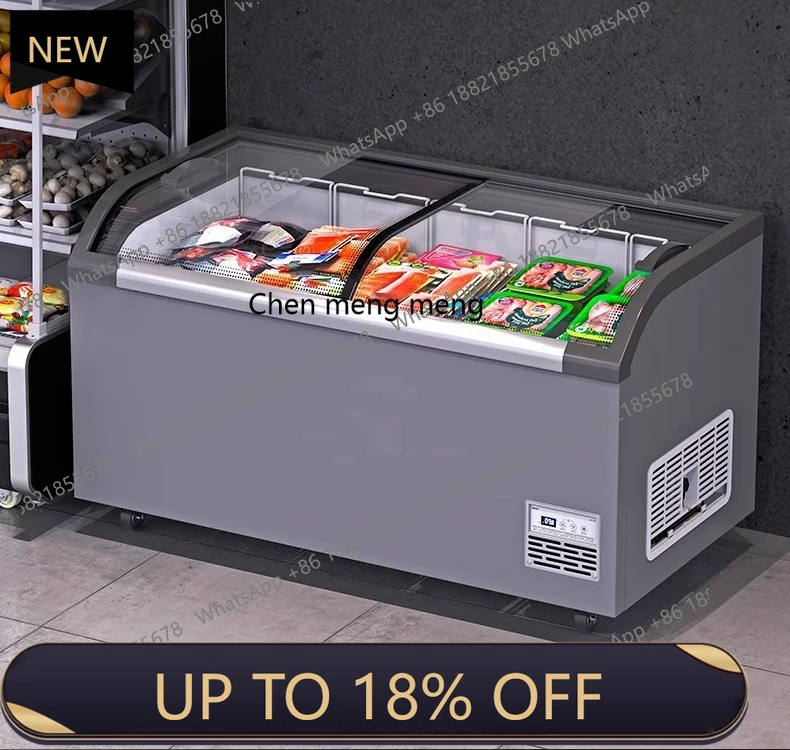 

MF Коммерческий горизонтальный островный шкаф большой емкости для хранения свежести и замораживания, кабина для быстрой замораживания в удобном магазине