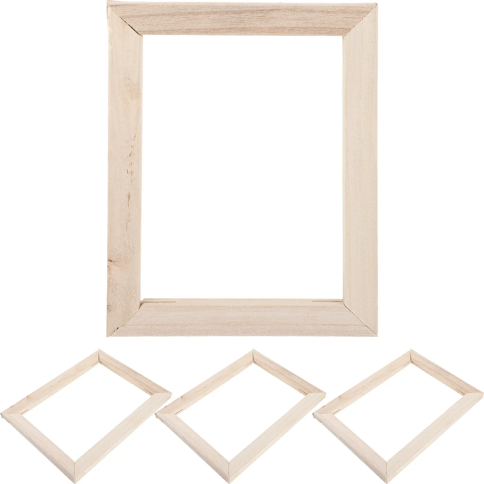 

4Pcs Painting Board Frames Wood Oil Painting Frames Portable Lightweight Canvas Frame for Artist Home Decoration