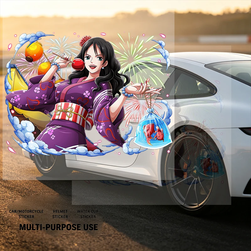 Car Stickers Anime Warrior Vinyl Decal Waterproof Die Cut Scratch Resistant for Car Window Bumper Side Mirror Auto Decor