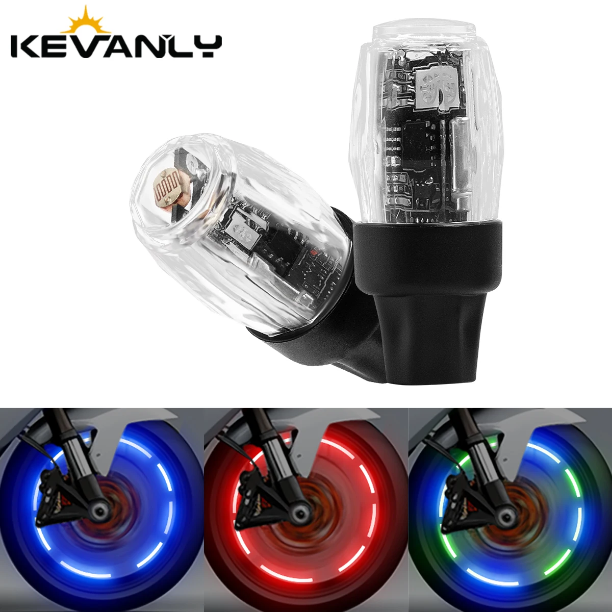 LED Car Motorcycle Air Nozzle Decorative Light Colorful Vibration Sensor USB Charging Auto Wheel Tire Valve Cap Hub Ambient Lamp