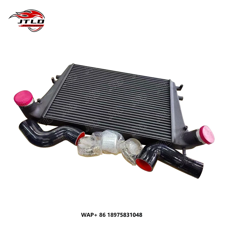 

For MK6 GTI Intercooler Upgrade Kit Aluminum Core Front Mount Turbo Intercooler with Silicone Hoses
