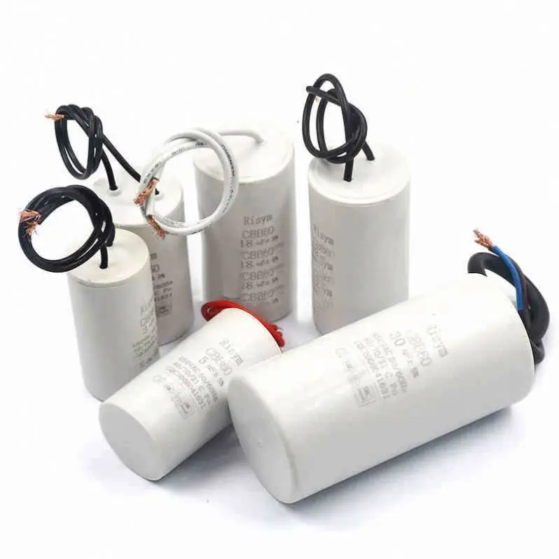 

SeekEC Start Capacitor CBB60 Washing Machine Capacitor 4/5/6/8/10/15/20/25UF Pump Dry Dehydration