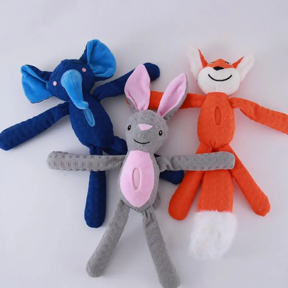 

Dog Toy Interactive Squeaky Dog Chew Toy Plush Waffle Shape Soft Teething Puppy Toy for Small Medium Dogs Durable Oral Cleaning