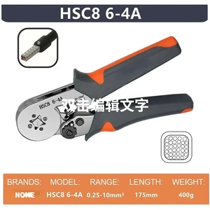 Yüksük manşonlar, terminal, aletler, kıvrım, mini pense, elektrikli hsc8 6-4/6-6 (0.25-10mm2 / 0.25-6mm2) telin bağlantısını sabitlemek için kelepçe terminali kıvırmak için iğne uçlu penselerin en çok satan 8'i-no. 1