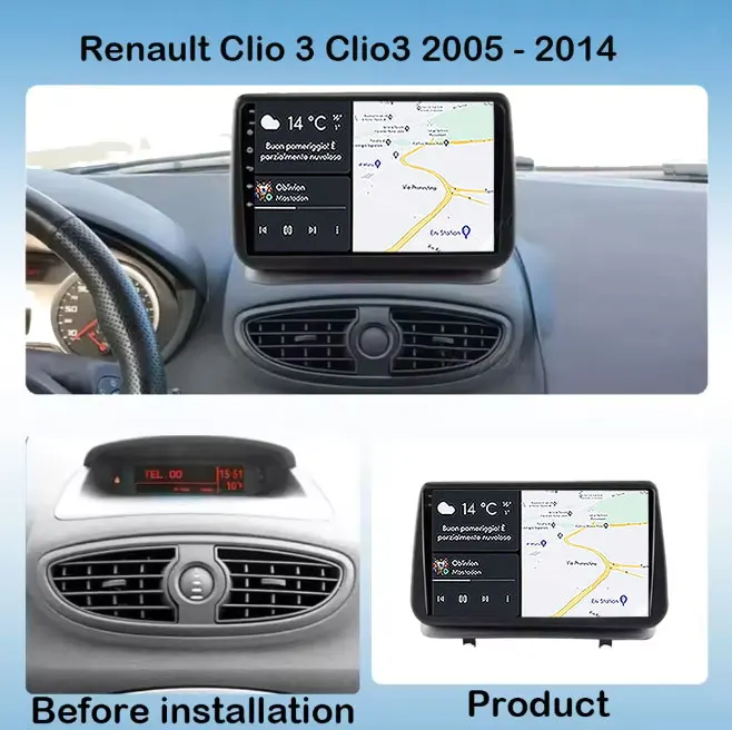Android 16 For Renault Clio 3 2005-2014 2K QLED Android Car Radio Multimedia Video Player GPS Stereo CarPlay 4G Head Unit