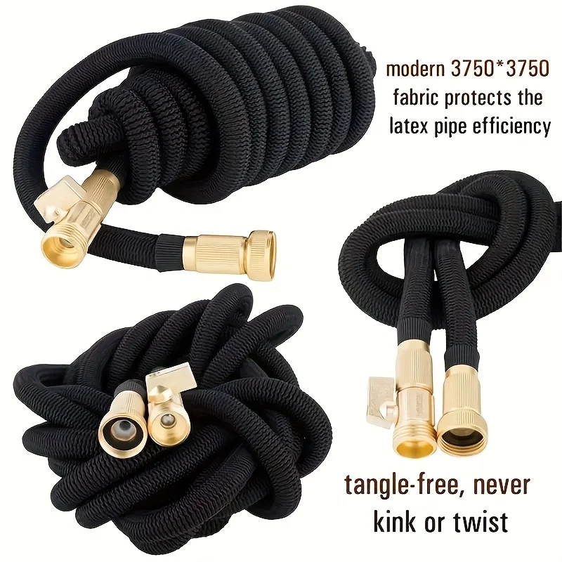 ارتفاع ضغط خرطوم غسيل السيارات 25-100FT توسيع خرطوم حديقة فوهة متعددة الوظائف 3/4 بوصة مرنة انبوب ماء المنزلية ﻿