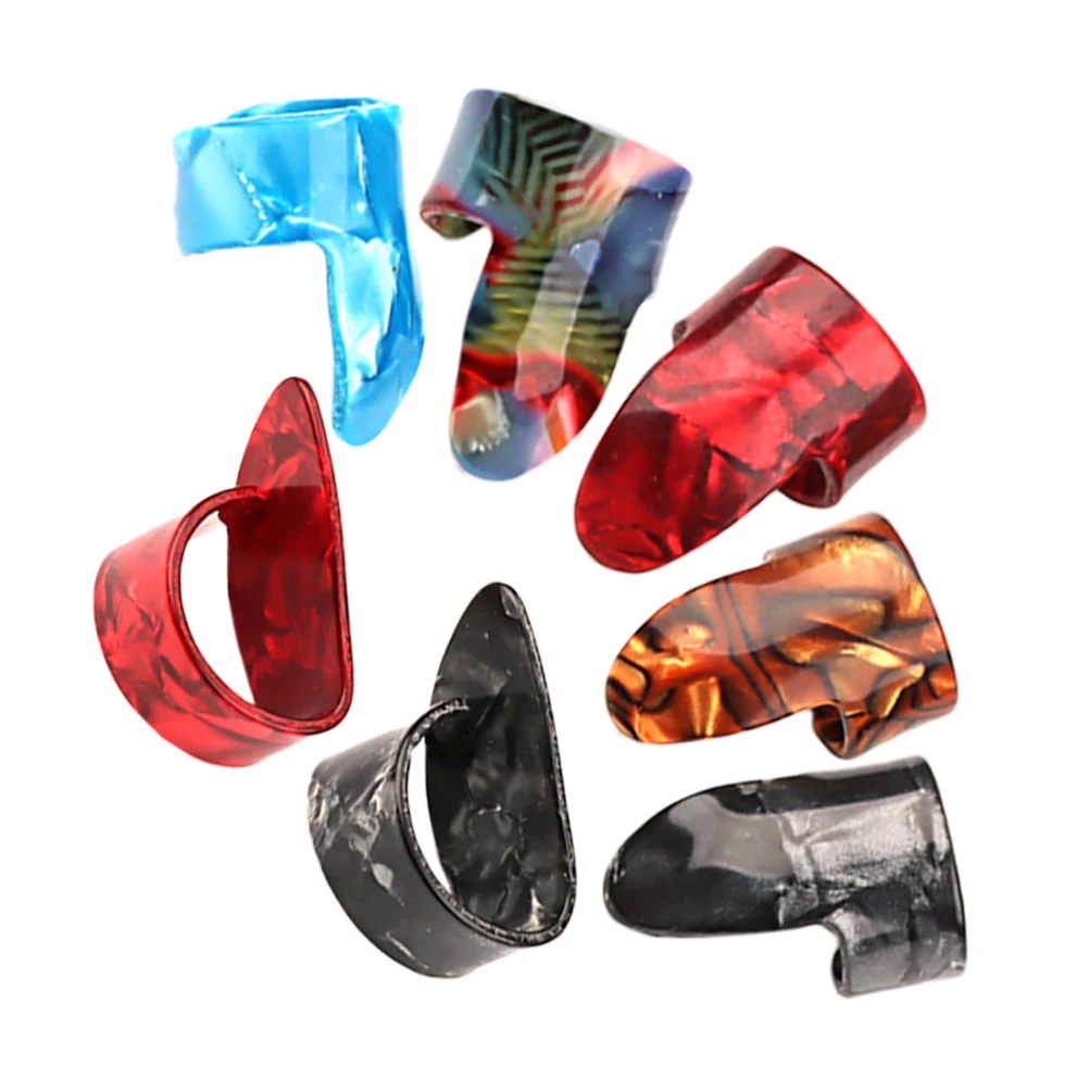 

7pcs Finger Pick Set Plastic Adjustable Guitar Finger Picks For Acoustic Electric Guitar Thumb Picks Durable Practice Tool
