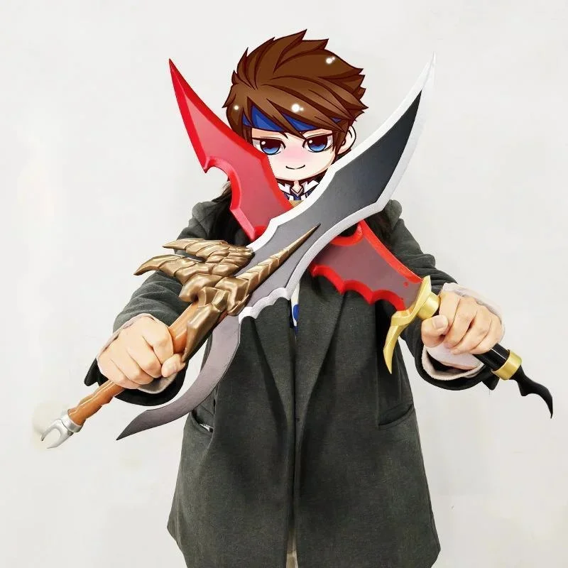 Solo Leveling Sunjinwoo Weapon 1:1 Cosplay Props Knight Killer Venom Fang Wooden Models Desktop Display Models