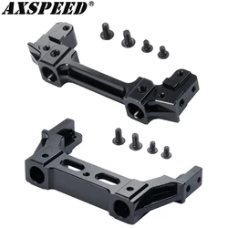 AXSPEED-soportes de parachoques de riel trasero y delantero de aleación de aluminio, servosoporte para AXIAL SCX10 II 90046 1/10 RC Crawler Car, piezas de actualización