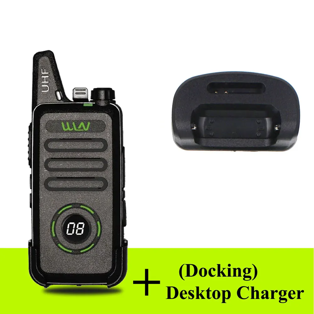 Walkie Talkie Mini WLN KD-C1plus UHF 400-470MHz Two-way Radio Portable Radio Transceiver 16 Channel VOX Slim FM Radios