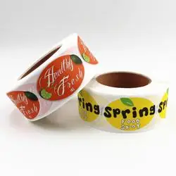Personalized Custom Logo Stickers Glossy White Customizable Labels Peel Oval ID Labels, Print to Edge FOR DIY Gifts